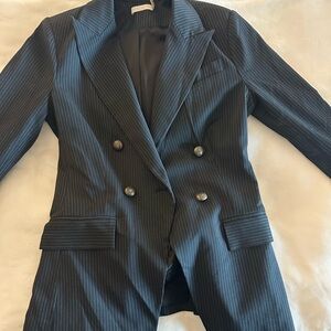 Ramy Brook Charcoal Pinstripe Blazer